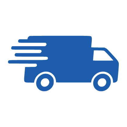 graphic of shipping truck with speed lines